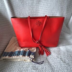 Tory Burch McGraw Red Tote